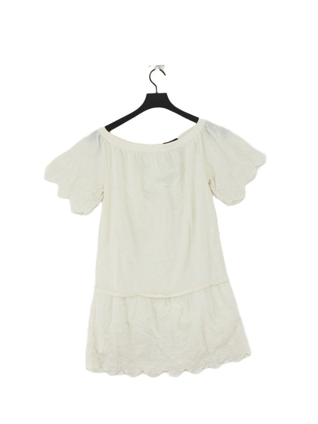 MNG Women's Mini Dress S White 100% Other