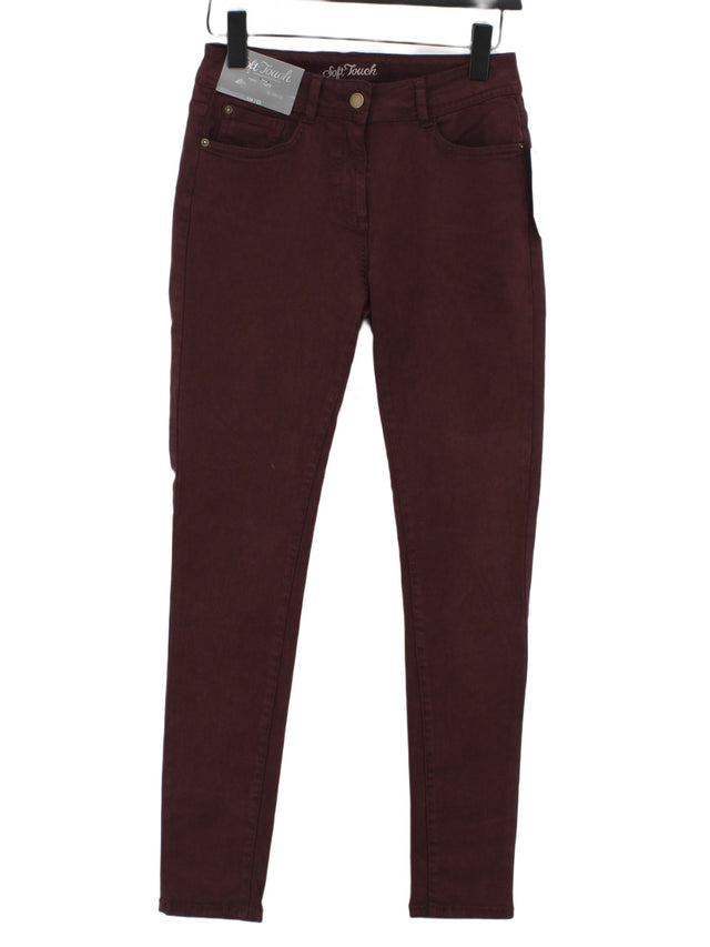 Next Women's Jeans UK 10 Purple Cotton with Elastane, Polyester