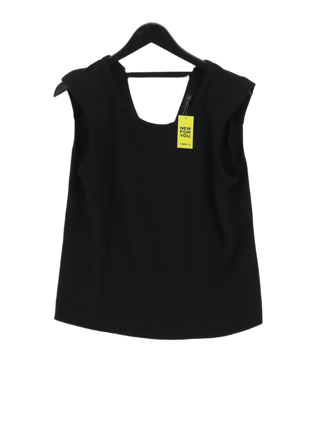Zara Women's T-Shirt L Black 100% Polyester
