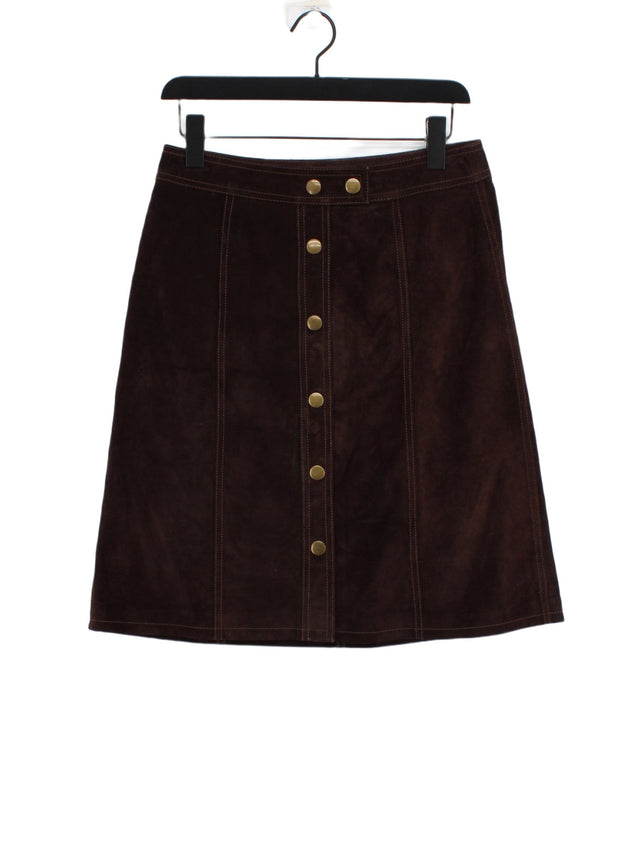 Gap Women's Midi Skirt UK 8 Brown Nylon with Other