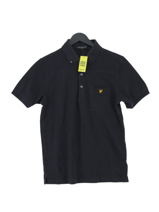 Lyle & Scott Men's Polo M Black 100% Cotton