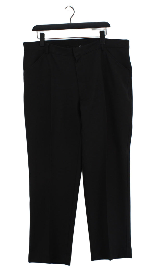 Farah Men's Suit Trousers W 40 in; L 31 in Black 100% Polyester