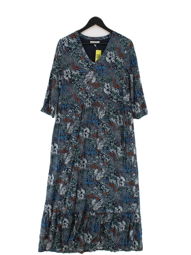 Seasalt Women's Maxi Dress UK 10 Blue Viscose with Cotton