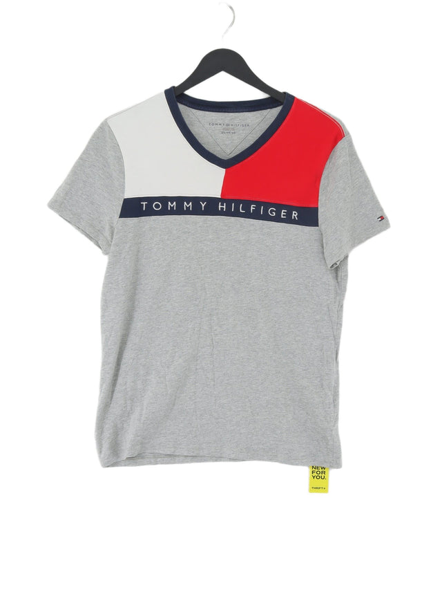 Tommy Hilfiger Men's T-Shirt XS Grey 100% Cotton