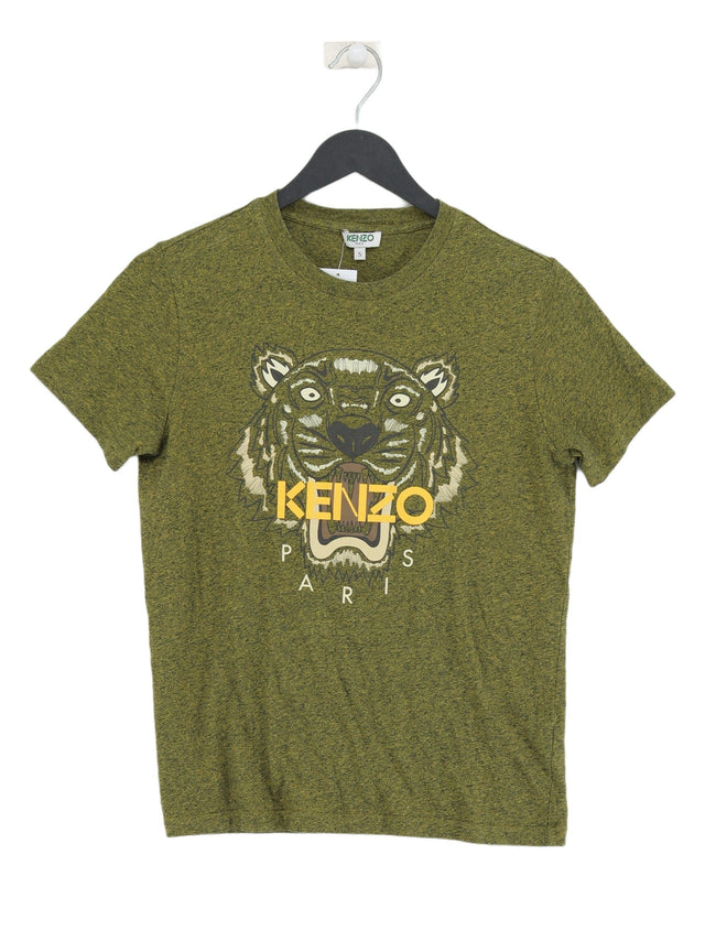 Kenzo Women's T-Shirt S Green 100% Cotton