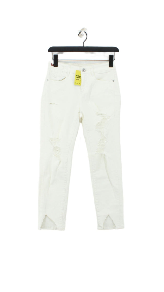 Miss Sixty Women's Jeans W 25 in White Cotton with Elastane, Polyester