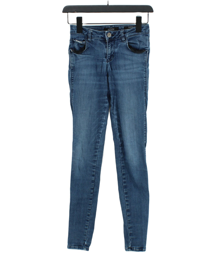 Guess Women's Jeans W 24 in Blue Cotton with Elastane