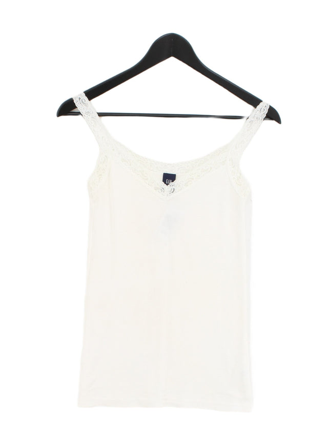 Gap Women's T-Shirt S White Cotton with Other
