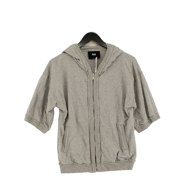 Dolce & Gabbana Women's Hoodie UK 12 Grey 100% Cotton