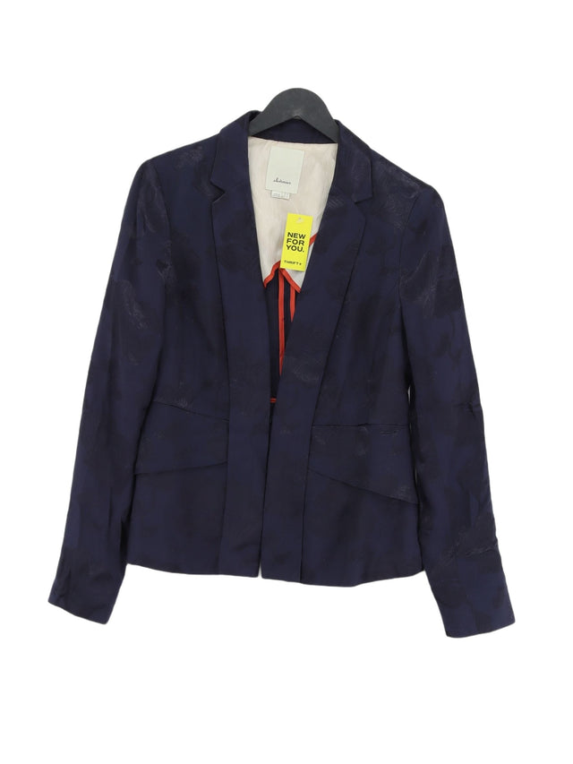 Elevenses Women's Blazer UK 8 Blue Rayon with Polyester