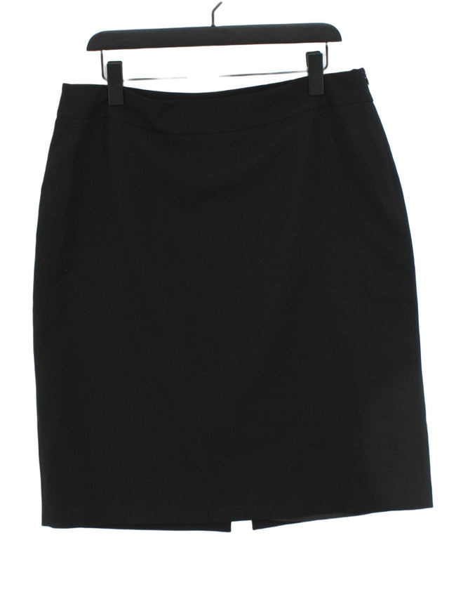 Essentials Women's Midi Skirt UK 18 Black 100% Polyester