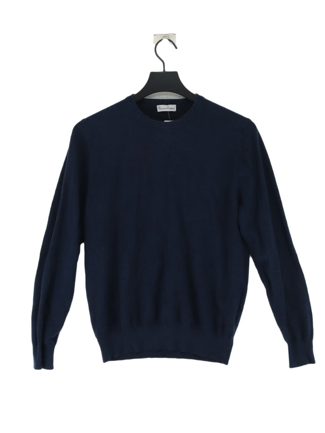 The Cashmere Company Women's Jumper S Blue Wool with Cashmere, Elastane