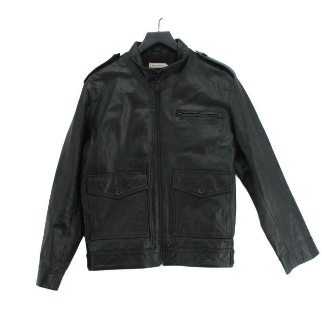Rocha.John Rocha Men's Jacket M Black Leather with Polyester