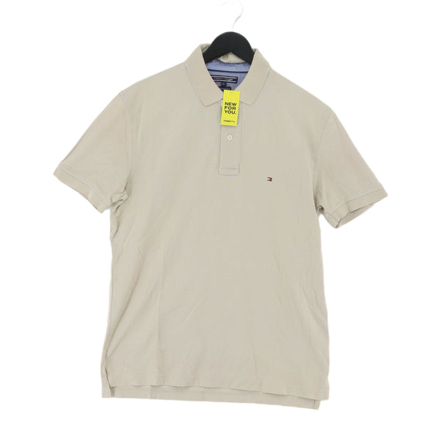 Tommy Hilfiger Men's Polo L Tan 100% Other