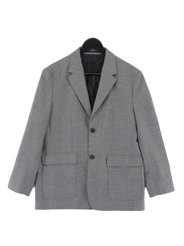 COS Men's Blazer Chest: 40 in Grey Wool with Viscose