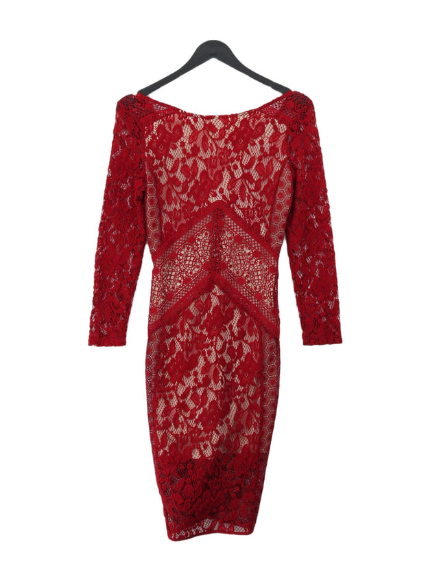 Next Women's Midi Dress UK 6 Red 100% Polyester