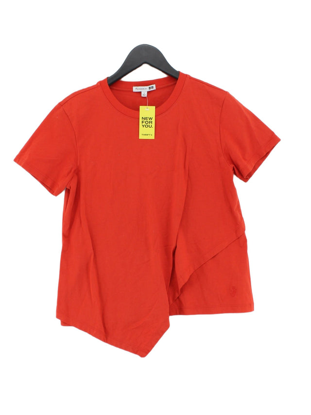 Jw Anderson Women's T-Shirt S Orange Cotton with Other