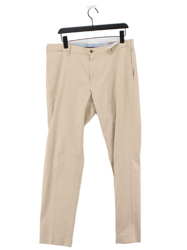 Gant Men's Trousers W 35 in Cream Cotton with Elastane