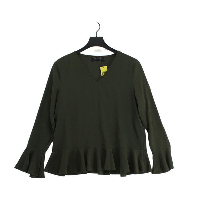 Little Mistress Women's Blouse UK 10 Green Polyester with Elastane, Other