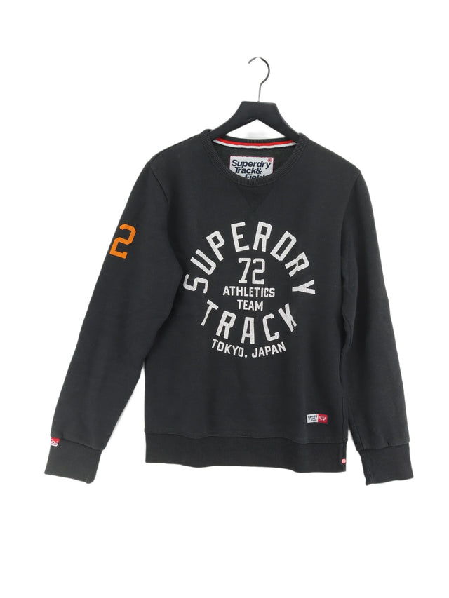 Superdry Men's Hoodie L Grey Cotton with Polyester