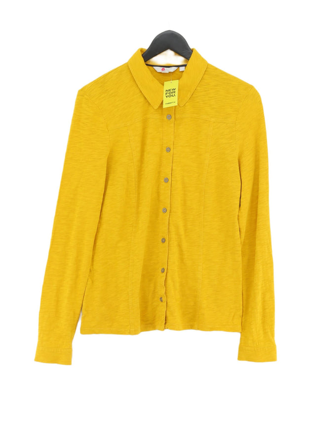 Boden Women's Shirt UK 12 Yellow 100% Cotton