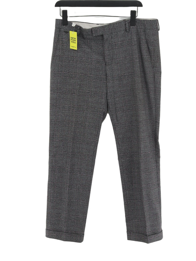 River Island Men's Suit Trousers W 34 in Grey
