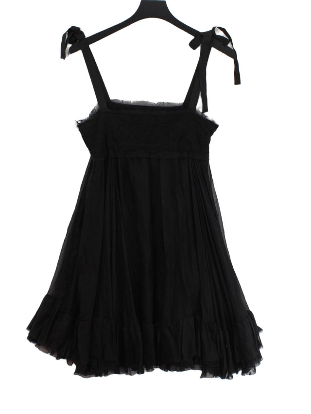 Dolce & Gabbana Women's Midi Dress UK 14 Black Viscose with Elastane, Polyamide
