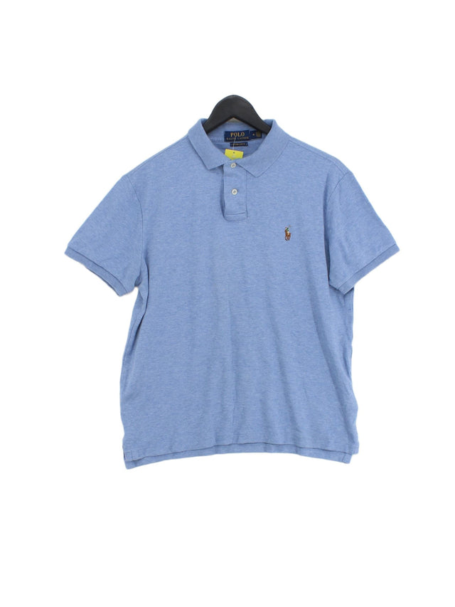 Ralph Lauren Men's Polo M Blue 100% Cotton