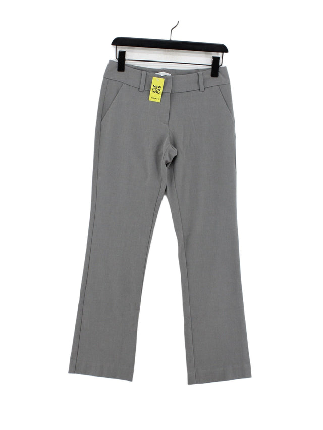 New York & Company Women's Suit Trousers UK 6 Grey Polyester with Rayon, Spandex