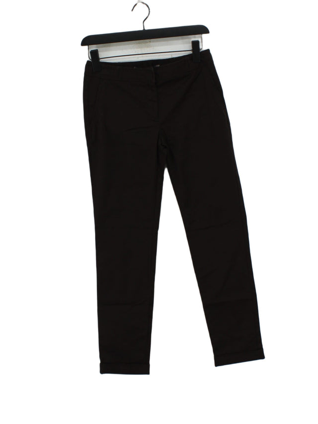 Zara Women's Trousers UK 8 Brown Cotton with Elastane