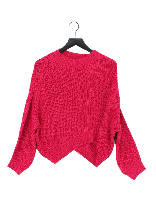 Mango Women's Jumper S Pink 100% Acrylic