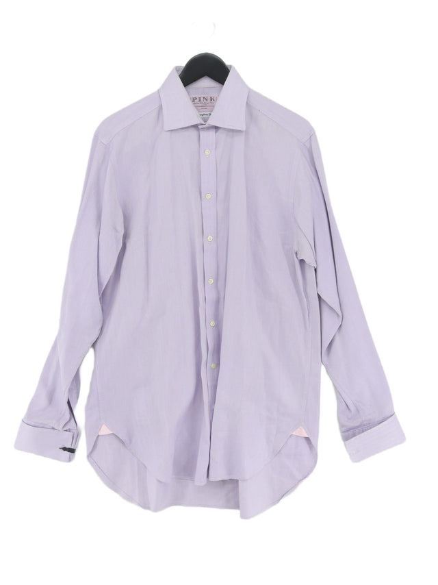 Everlane Men's Shirt Chest: 36 in Purple 100% Cotton