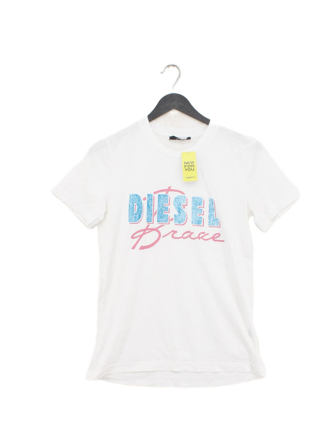 Diesel Women's T-Shirt M White 100% Other