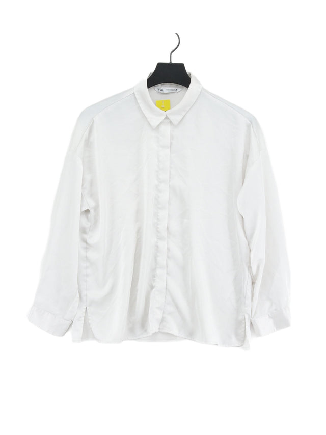 Zara Women's Shirt S White 100% Polyester