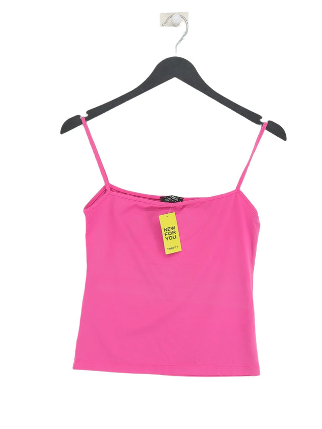 Kookai Women's T-Shirt S Pink Nylon with Elastane