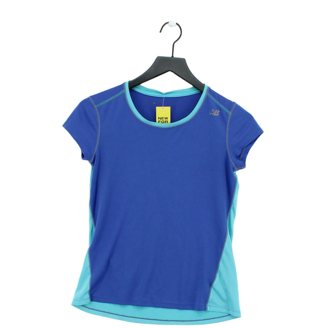 New Balance Women's T-Shirt S Blue 100% Polyester