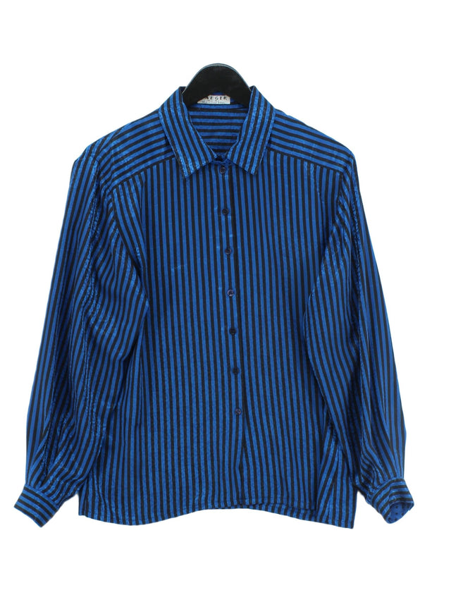 Jaeger Women's Shirt L Blue 100% Polyester
