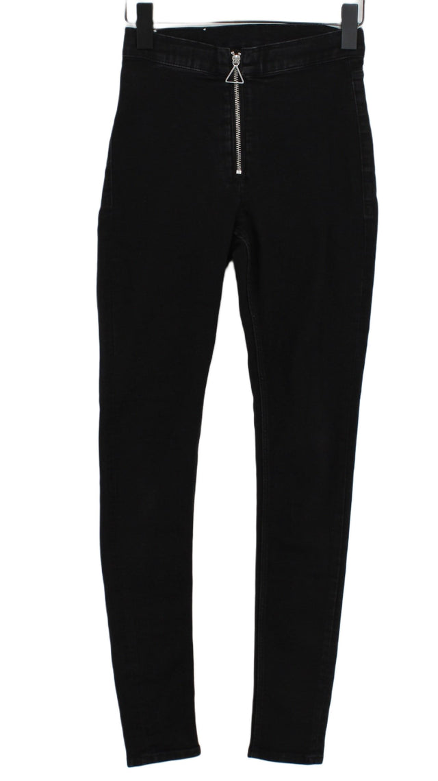 Cheap Monday Women's Suit Trousers W 26 in Black Cotton with Elastane, Polyester