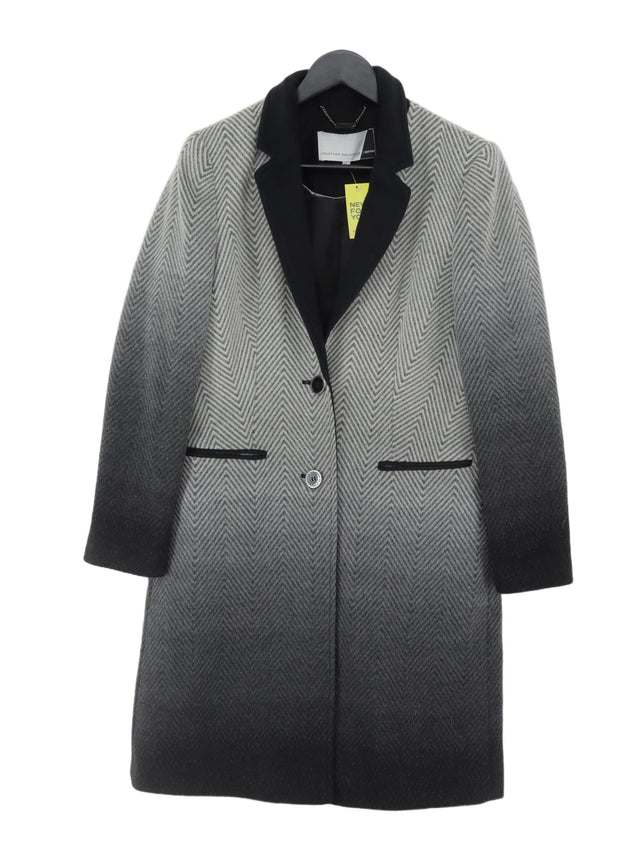 Jonathan Saunders Women's Coat UK 12 Grey Polyester with Other
