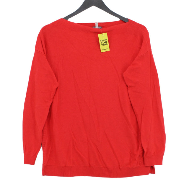 Joules Women's Jumper UK 10 Red Cotton with Polyamide, Viscose