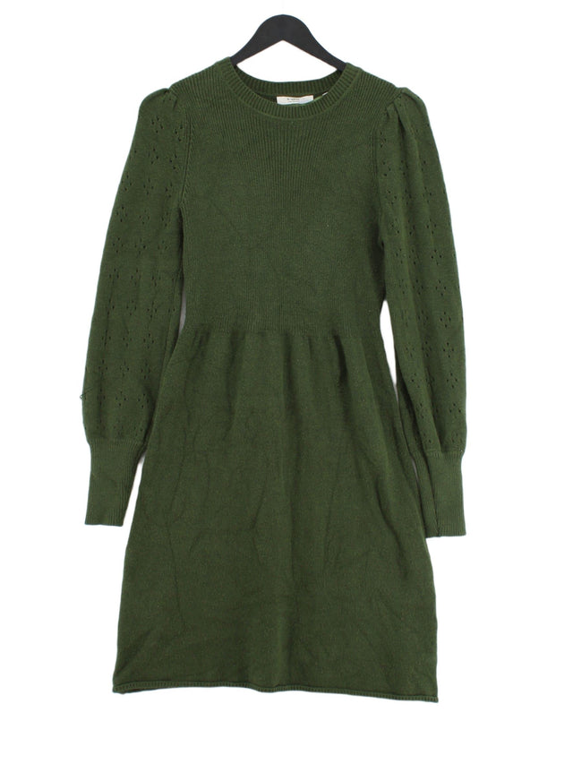B.Young Women's Midi Dress XS Green Viscose with Nylon, Polyester