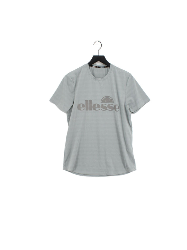 Ellesse Men's T-Shirt Chest: 42 in Grey Polyester with Elastane