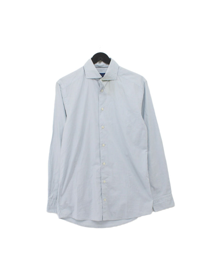 Eton Men's Shirt S Blue 100% Cotton