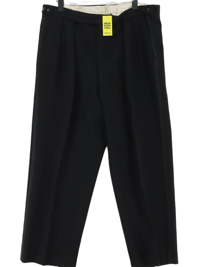 DAKS Men's Suit Trousers W 38 in Black 100% Other