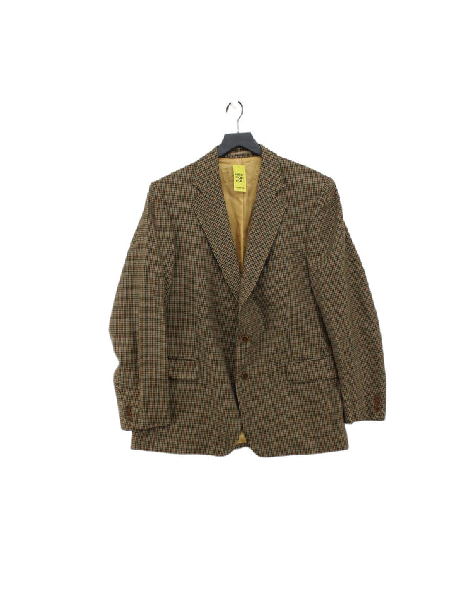 Magee Men's Blazer Chest: 44 in Brown Wool with Viscose