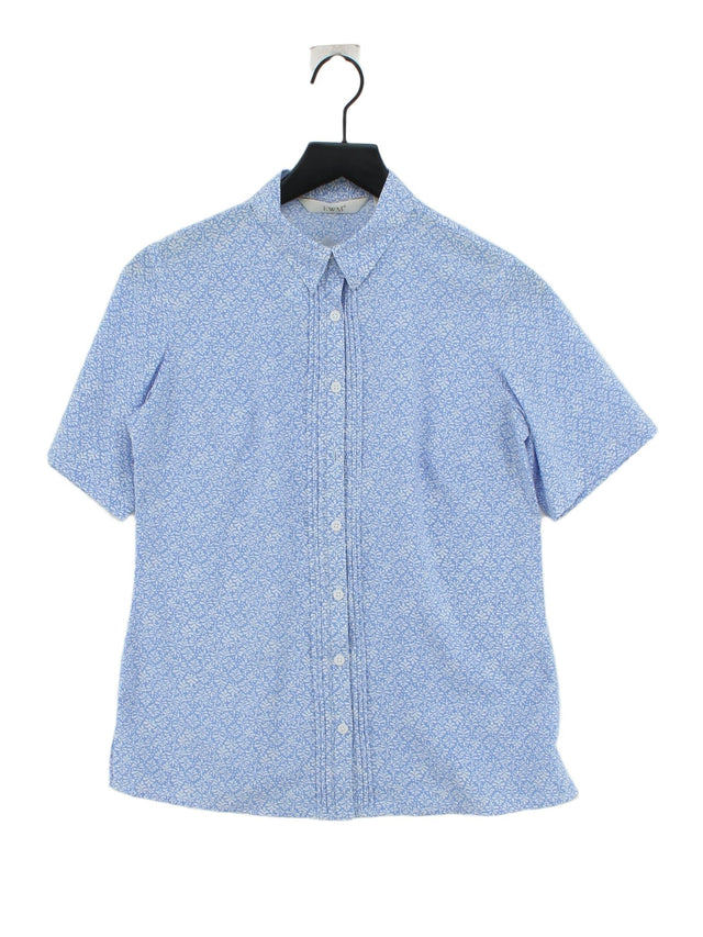 EWM Women's Shirt UK 10 Blue Polyester with Elastane
