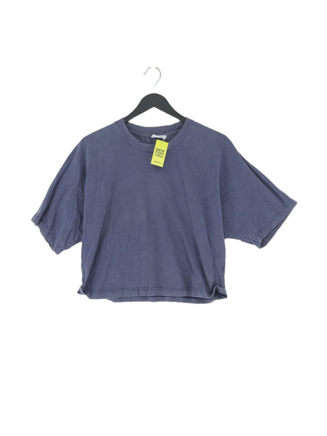 American Vintage Women's T-Shirt M Blue Cotton with Elastane