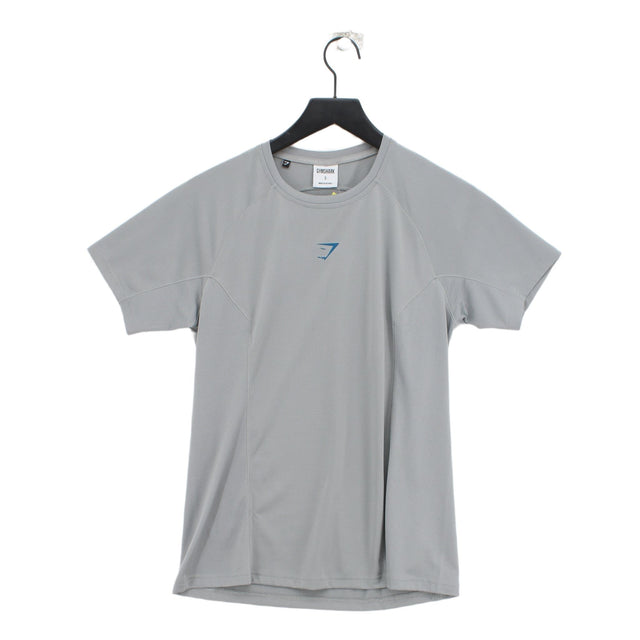 Gymshark Men's T-Shirt S Grey 100% Polyester