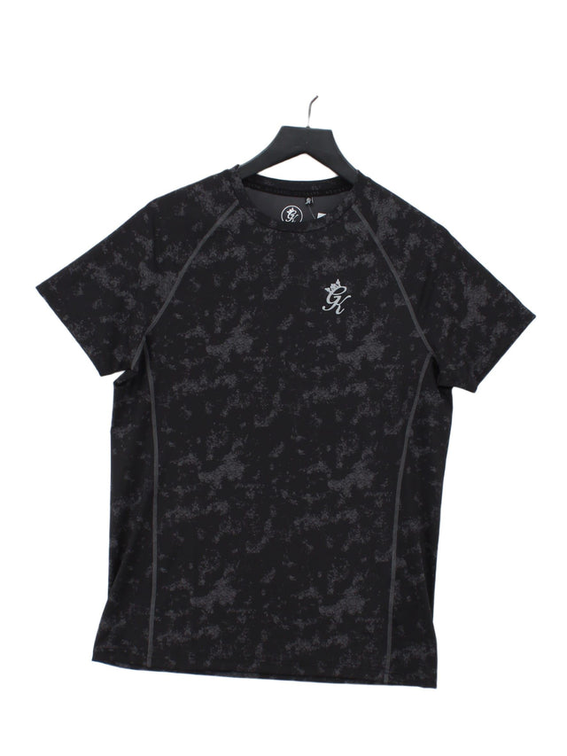Gym King Men's T-Shirt M Black Polyester with Elastane