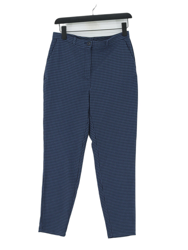 Monki Women's Suit Trousers UK 10 Blue Polyester with Elastane, Viscose